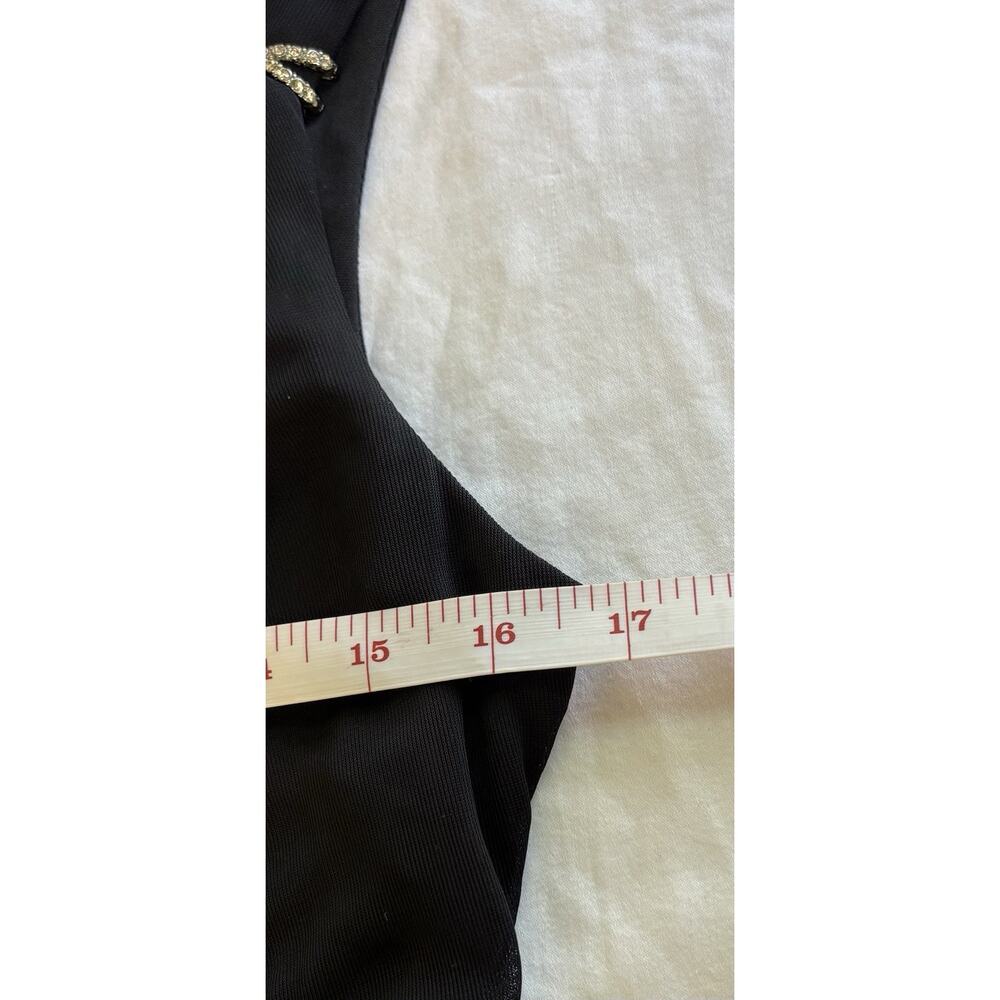 Vintage Black Evening Gown Maxi Dress Formal Event Whimsigoth Size 10 Petite - Picture 10 of 12